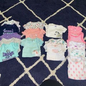 BUNDLE NEWBORN GIRLS BABY ONESIES